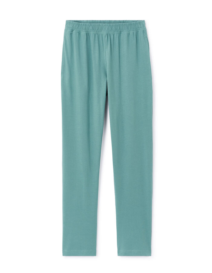 Celio Pyjama Long 100% Coton Stretch - Turquoise