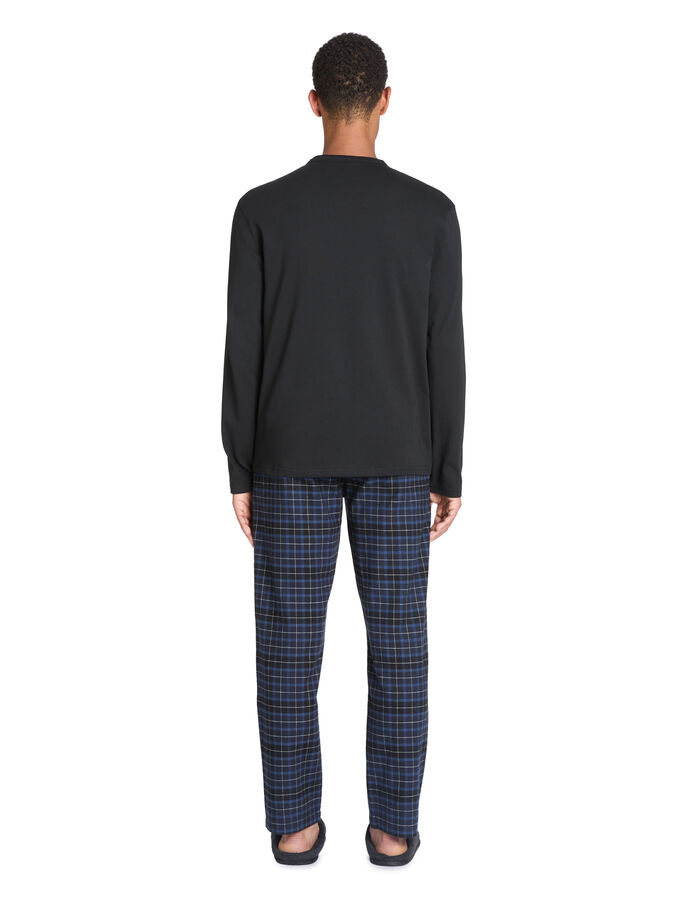 Celio Pyjama Pantalon En Coton - Noir