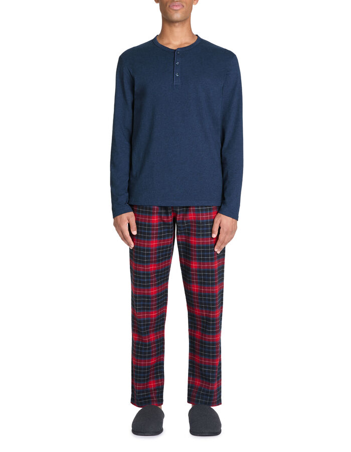Celio Pyjama Pantalon En Coton - Rouge