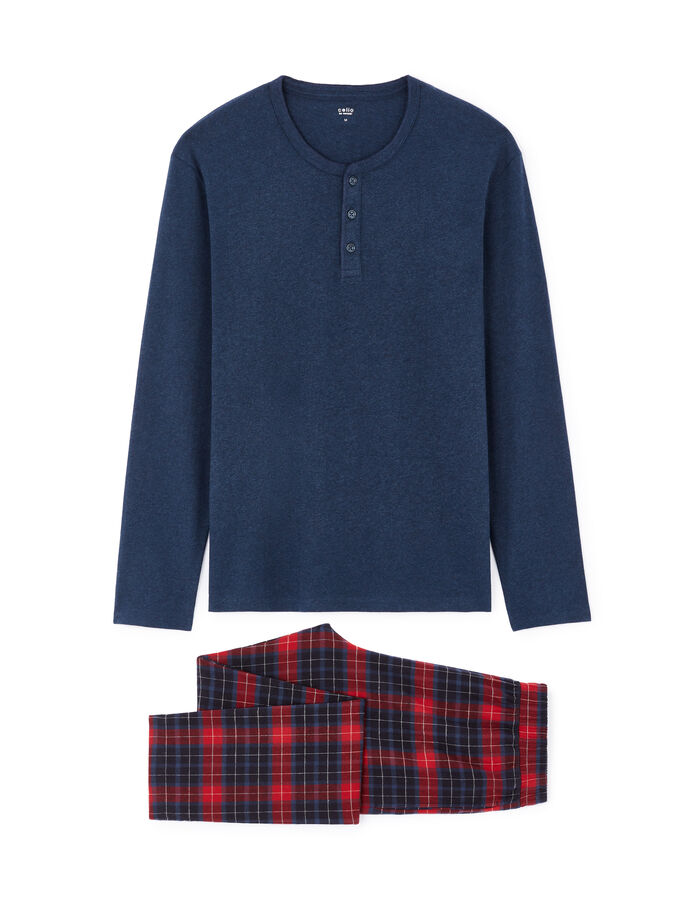 Celio Pyjama Pantalon En Coton - Rouge