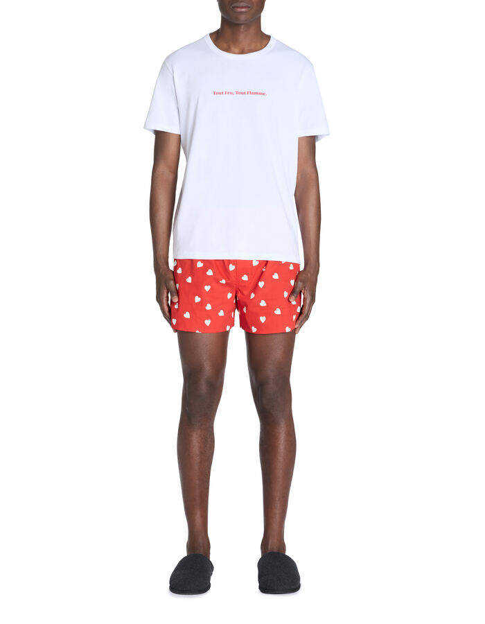 Celio Pyjama Short 100% Coton - Blanc