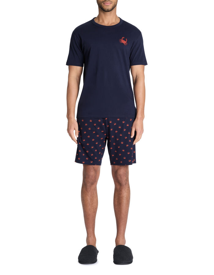 Celio Pyjama Short 100% Coton - Marine