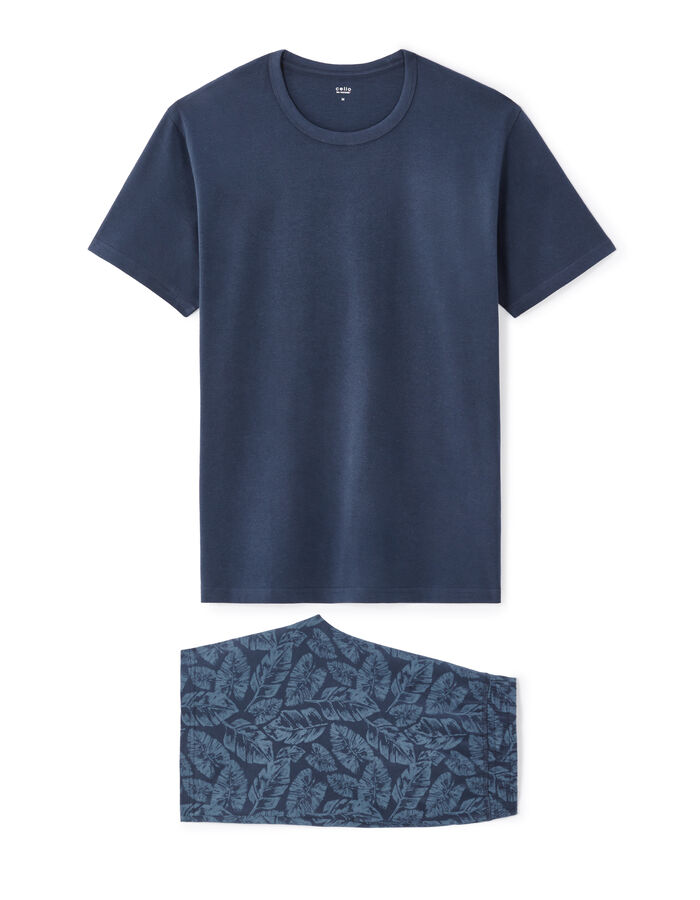 Celio Pyjama Short 100% Coton - Marine