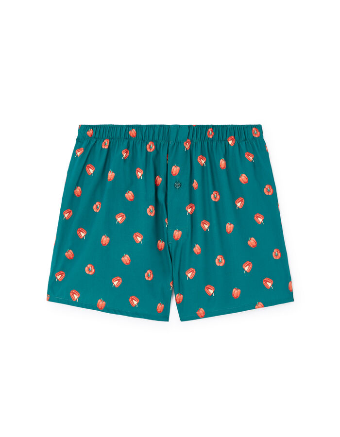 Celio Pyjama Short 100% Coton - Vert