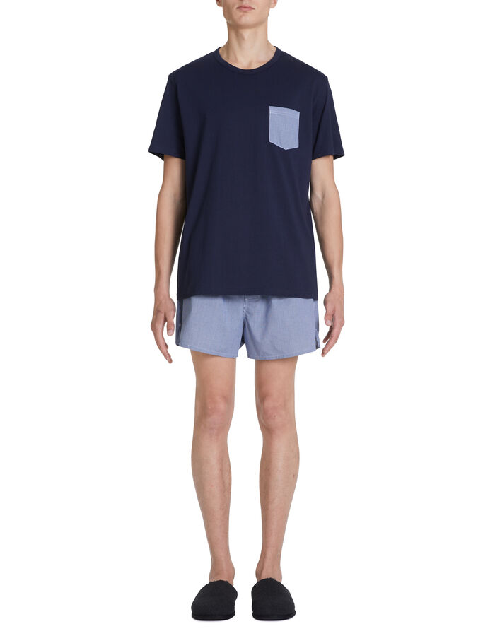 Celio Pyjama Short En Coton - Marine
