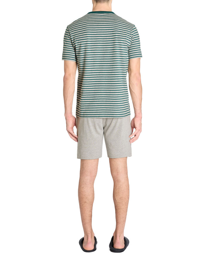 Celio Pyjama Short En Coton Mélangé - Vert