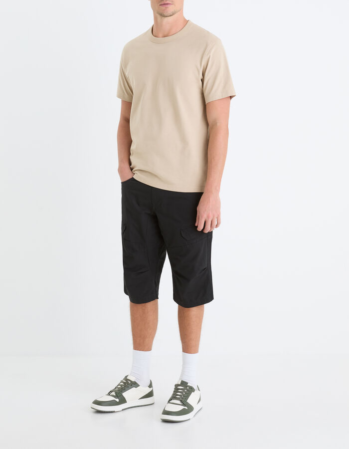 Celio Short Cargo En Coton - Noir