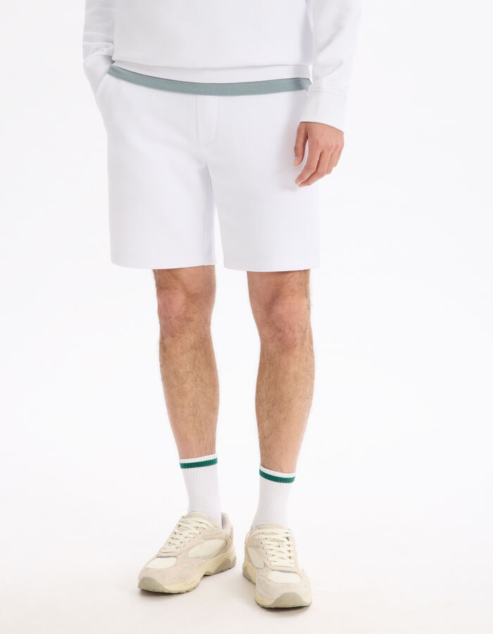 Celio Short En Molleton - Blanc