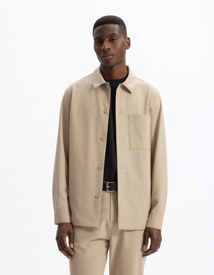 Celio Surchemise Stretch 1 Poche - Beige