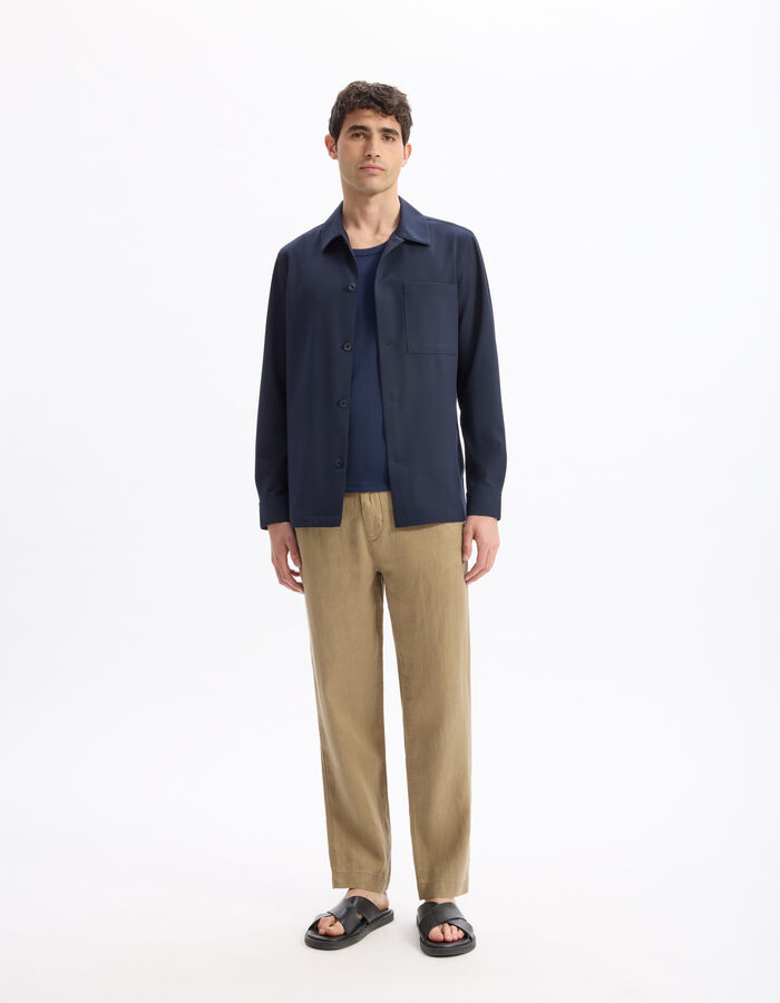 Celio Surchemise Stretch 1 Poche - Marine