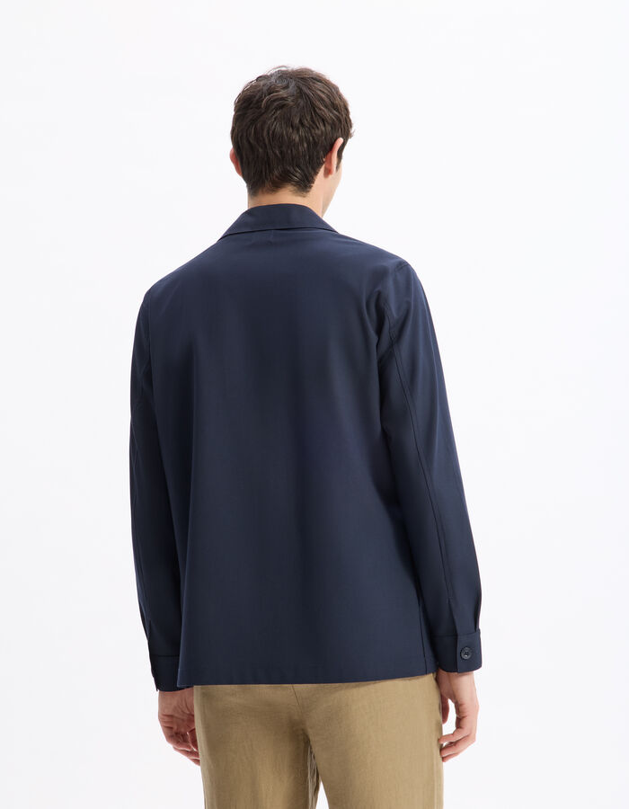 Celio Surchemise Stretch 1 Poche - Marine