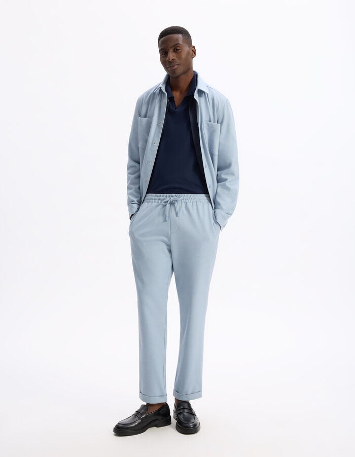 Celio Surchemise Texturée 2 Poches - Bleu Clair