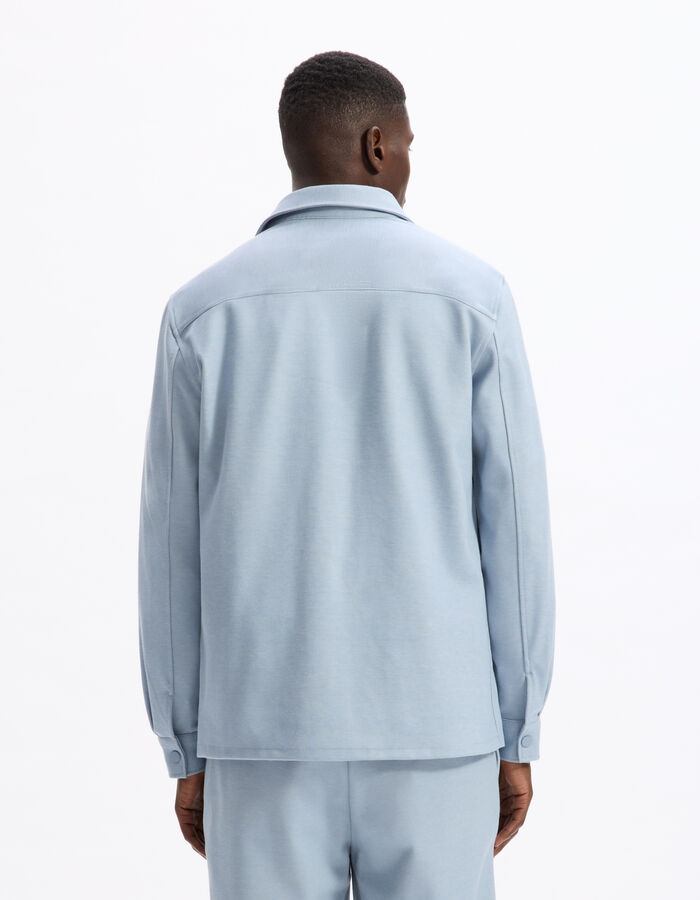 Celio Surchemise Texturée 2 Poches - Bleu Clair