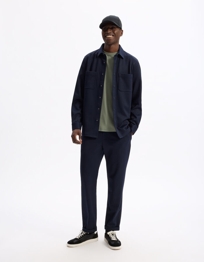 Celio Surchemise Texturée 2 Poches - Marine