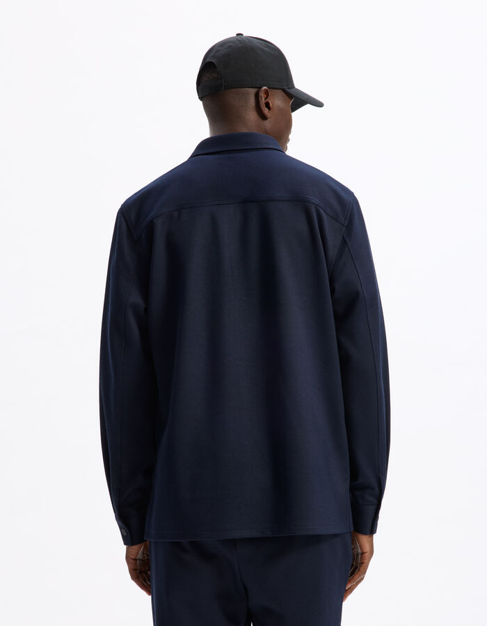 Celio Surchemise Texturée 2 Poches - Marine