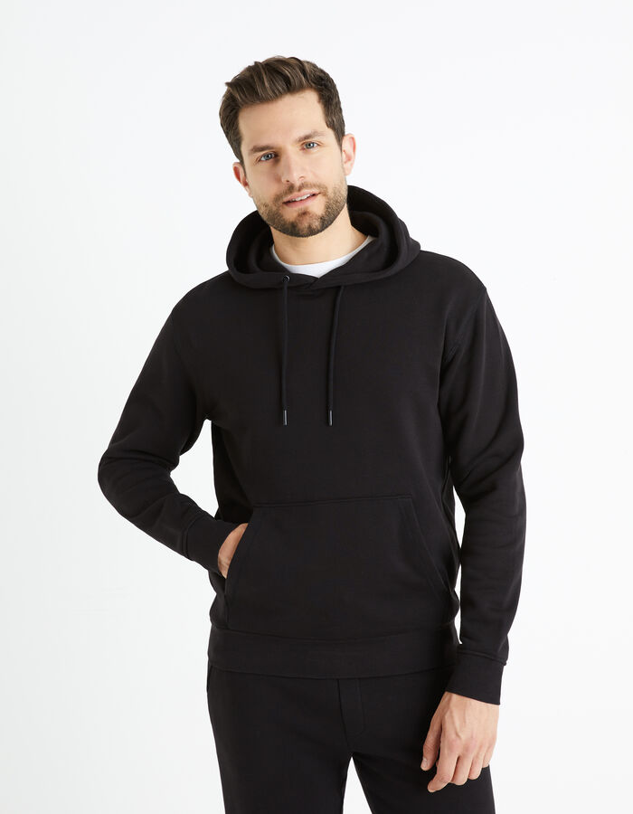 Celio Sweat à Capuche 100% Coton - Noir