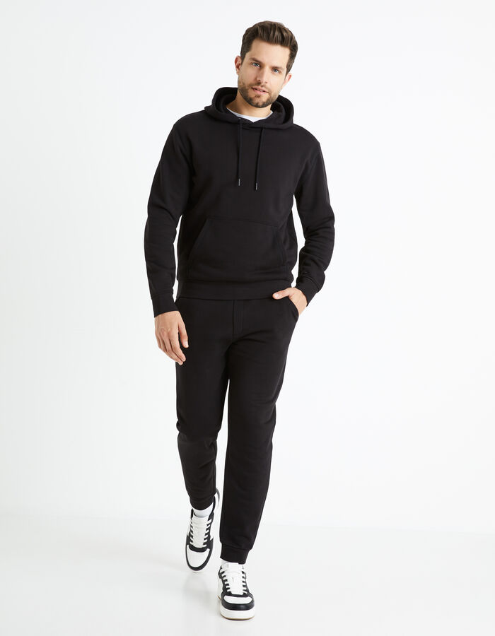 Celio Sweat à Capuche 100% Coton - Noir