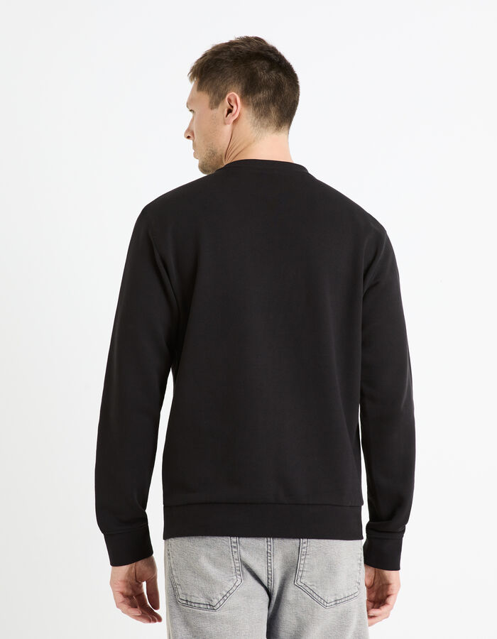 Celio Sweat Col Rond 100% Coton - Noir