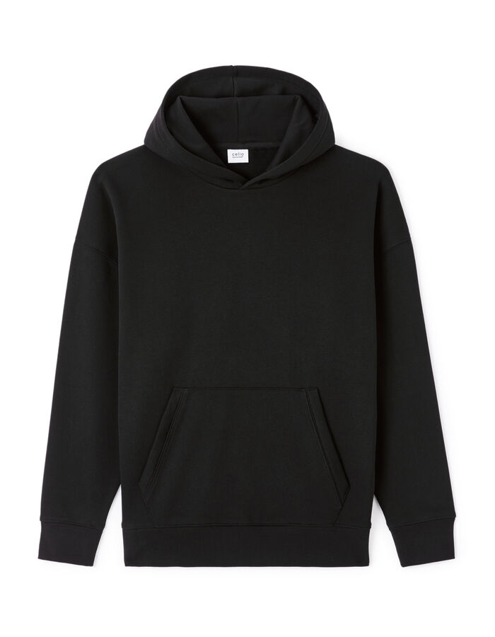 celio Sweat oversize capuche coton mélangé - noir