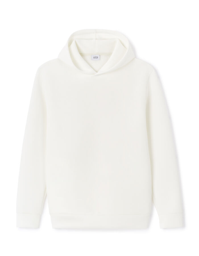 celio Sweat oversize capuche stretch - blanc