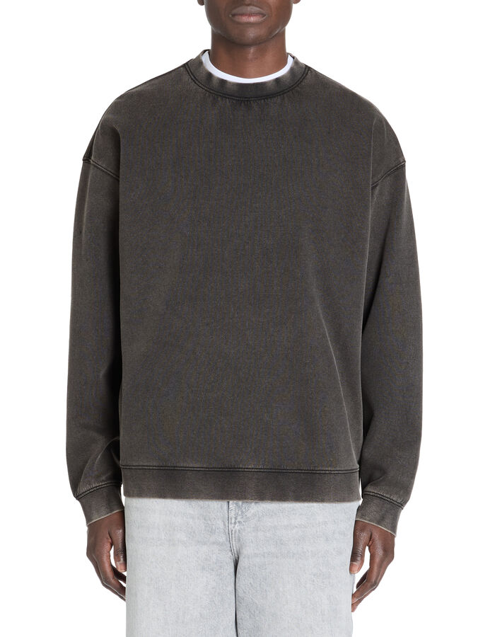 Celio Sweat Oversize Col Rond Coton Mélangé - Noir