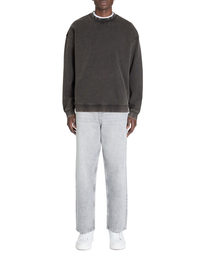 Celio Sweat Oversize Col Rond Coton Mélangé - Noir