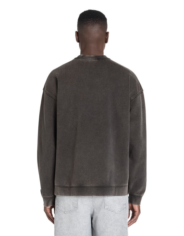 Celio Sweat Oversize Col Rond Coton Mélangé - Noir