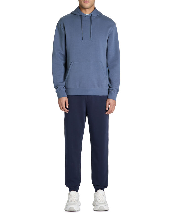 Celio Sweat Regular Capuche 100% Coton - Bleu