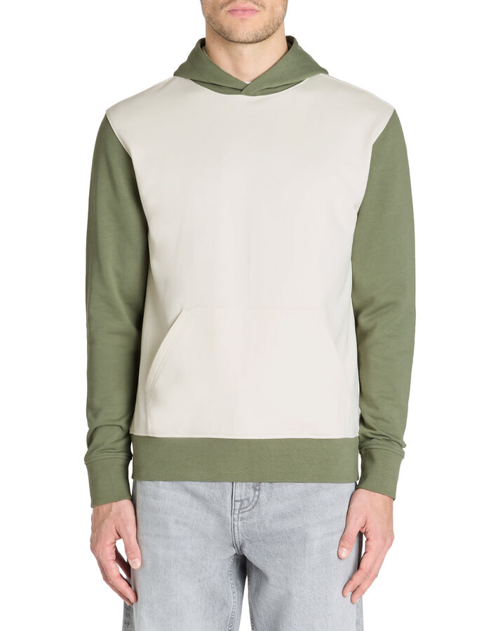 Celio Sweat Regular Capuche 100% Coton - Vert