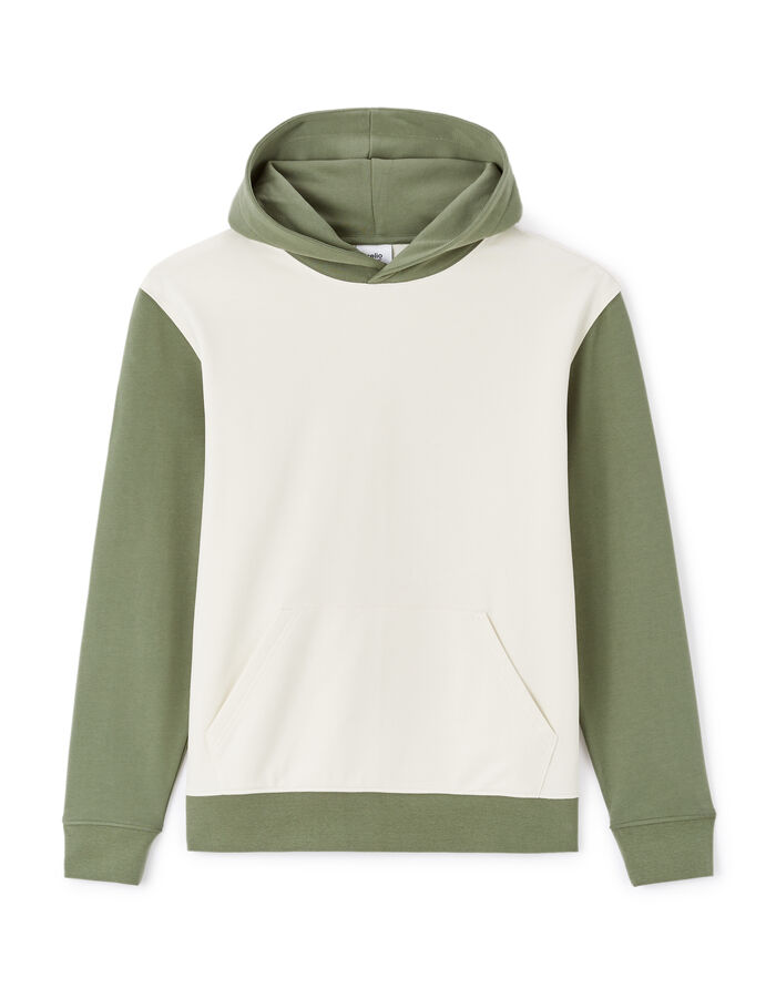 celio Sweat regular capuche 100% coton - vert