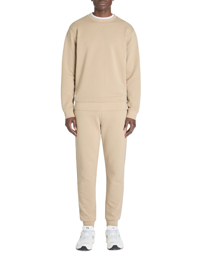 Celio Sweat Regular Col Rond 100% Coton - Beige