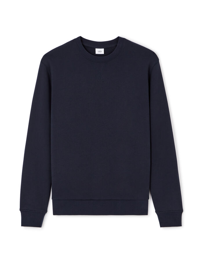 Celio Sweat Regular Col Rond 100% Coton - Marine