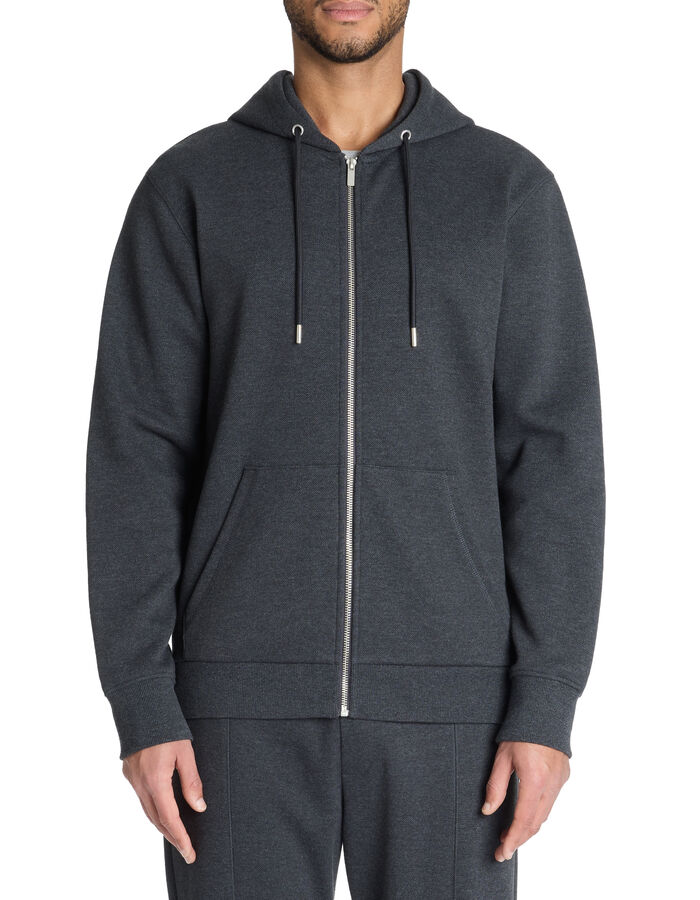 Celio Sweat Zippé à Capuche Regular - Anthracite