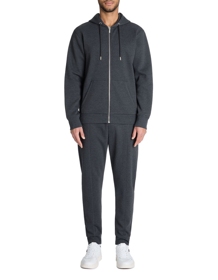 Celio Sweat Zippé à Capuche Regular - Anthracite