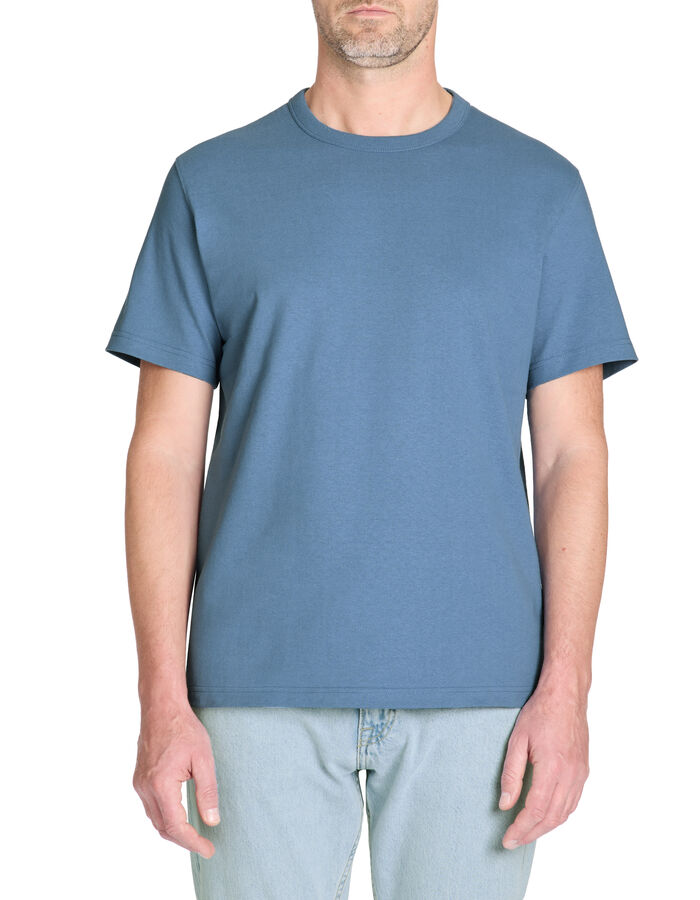 Celio T-shirt Boxy Col Rond 100% Coton - Marine