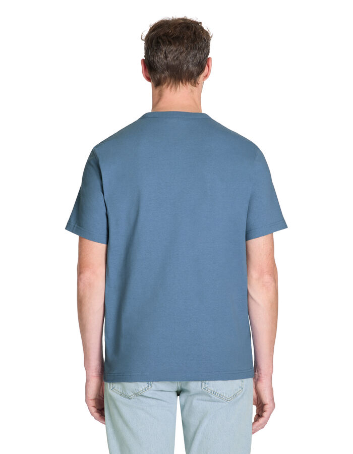 Celio T-shirt Boxy Col Rond 100% Coton - Marine