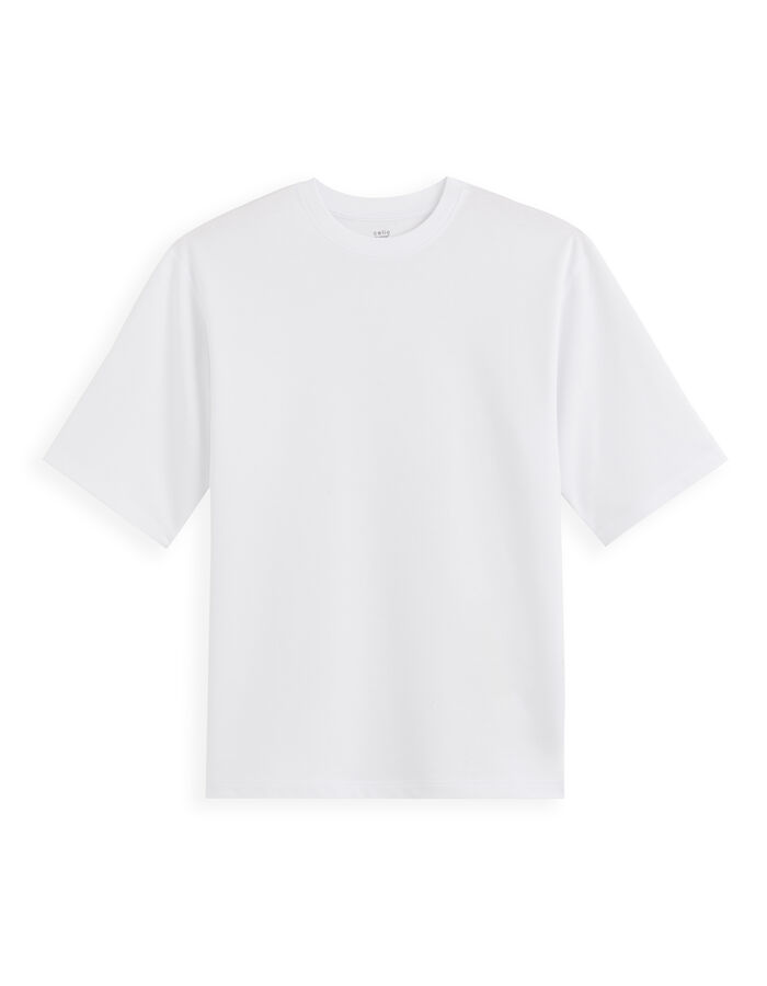 celio T-shirt infroissable oversize col rond - blanc