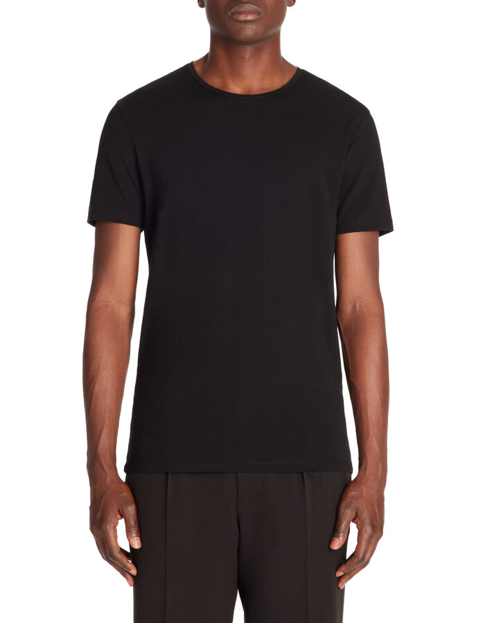 Celio T-shirt Slim Col Rond En Coton Stretch - Noir