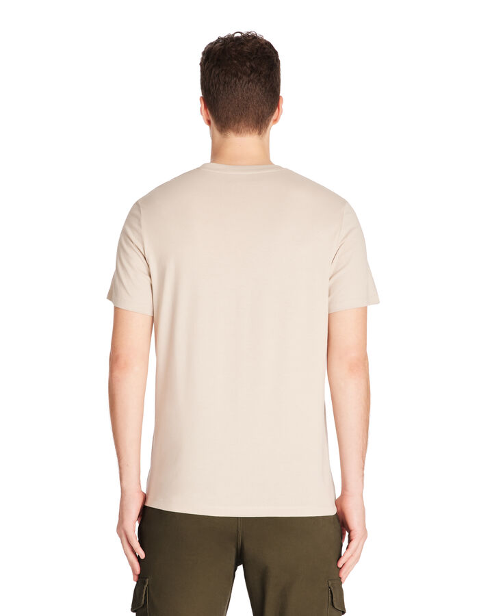 Celio T-shirt Straight Col Rond 100% Coton - Beige