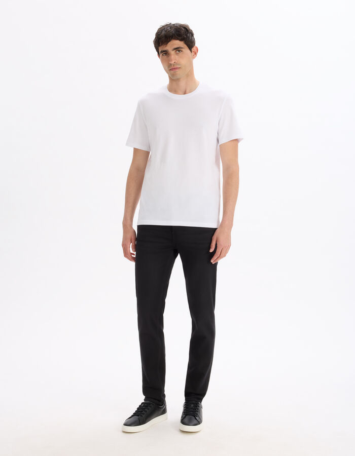 Celio T-shirt Straight Col Rond 100% Coton - Blanc