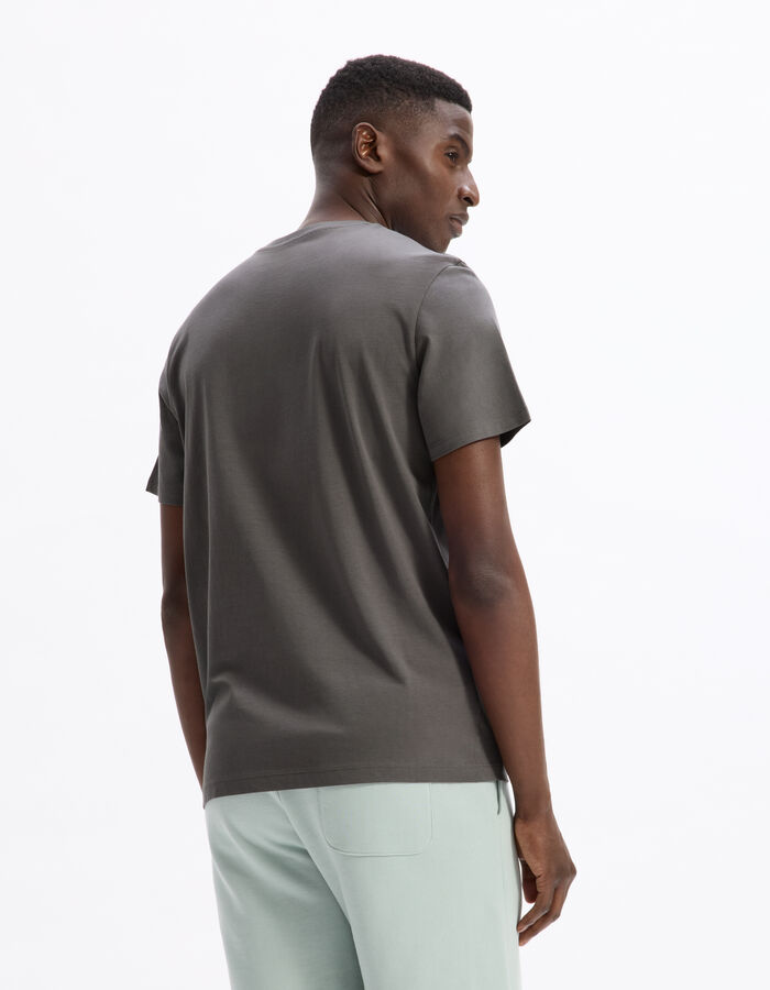 Celio T-shirt Straight Col Rond 100% Coton - Gris