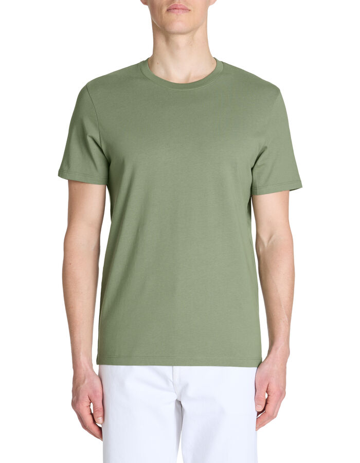 Celio T-shirt Straight Col Rond 100% Coton - Kaki