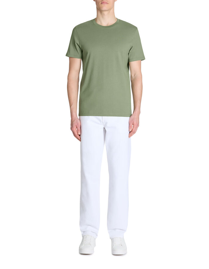 Celio T-shirt Straight Col Rond 100% Coton - Kaki