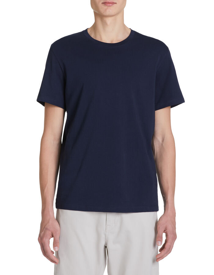 Celio T-shirt Straight Col Rond 100% Coton - Marine