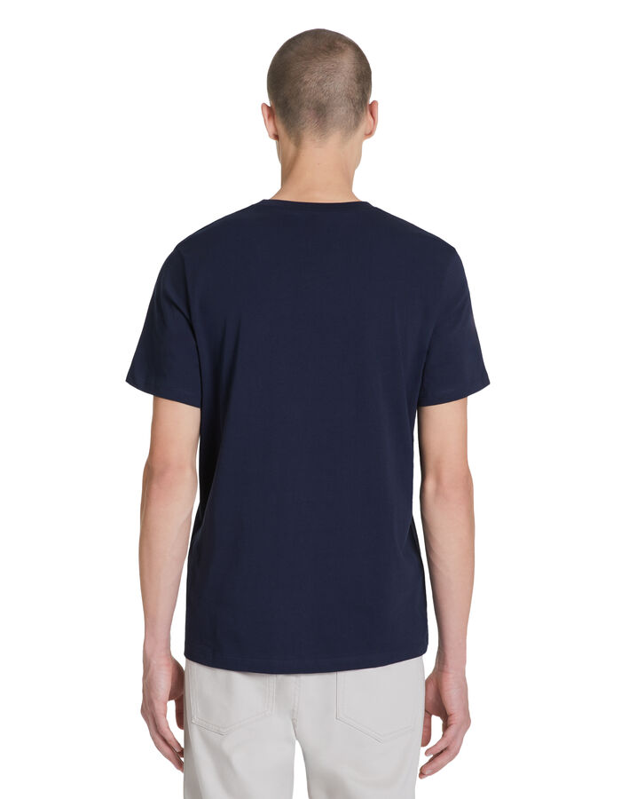 Celio T-shirt Straight Col Rond 100% Coton - Marine