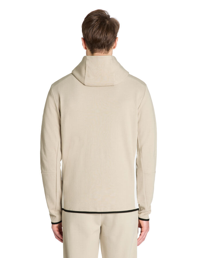 Celio Vest Zippé à Capuche Skinny 100% Coton - Beige