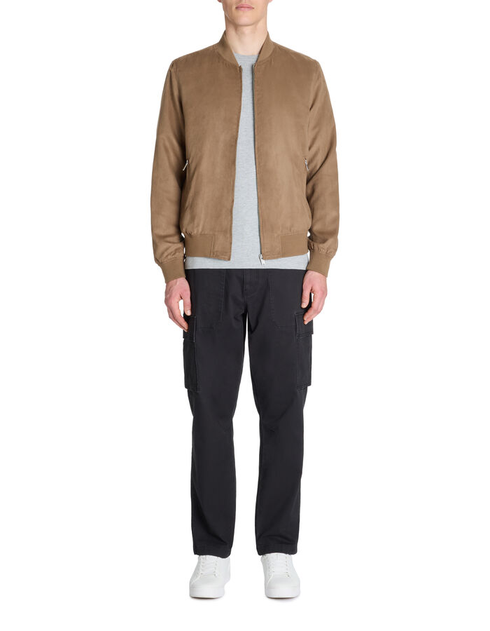 Celio Veste Col Bomber - Marron