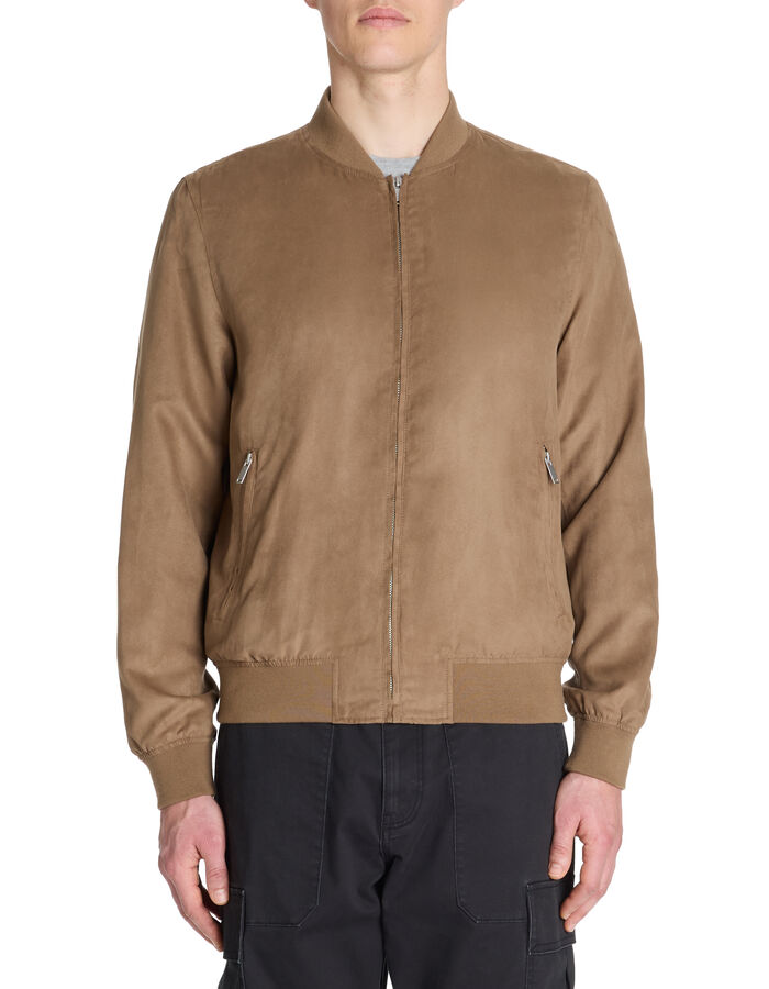 Celio Veste Col Bomber - Marron