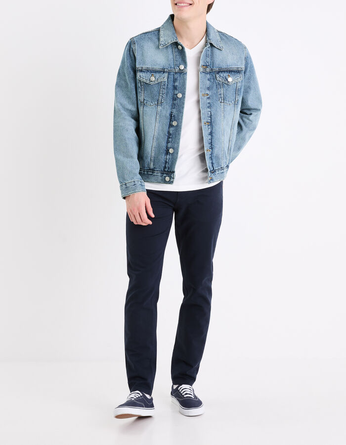 Celio Veste Col Chemise - Bleu