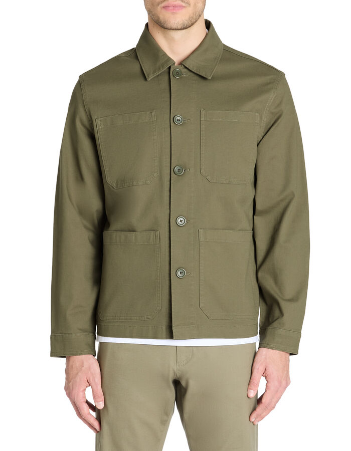 Celio Veste Col Chemise - Olive